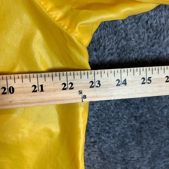 Gap Rain Gear Jacket Mens Medium Yellow Loud Vintage Pullover Pocket Stained - Picture 9 of 11